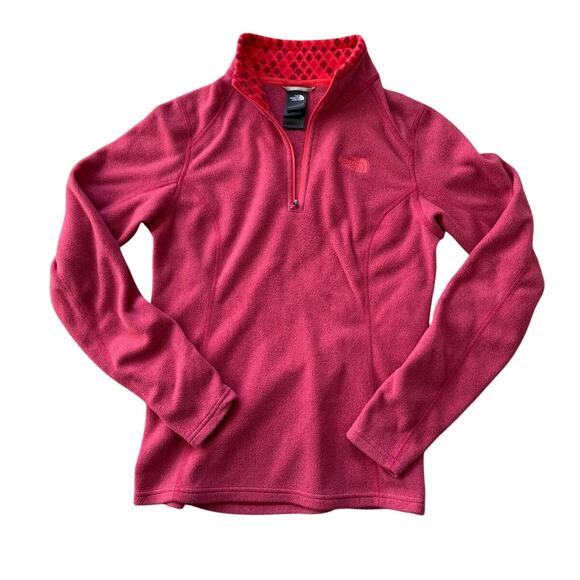 The North Face Sweaters - THE NORTH FACE WOMENS FLEECE, Size Small, Super Soft!! Coral/Red color. 1/4 zip